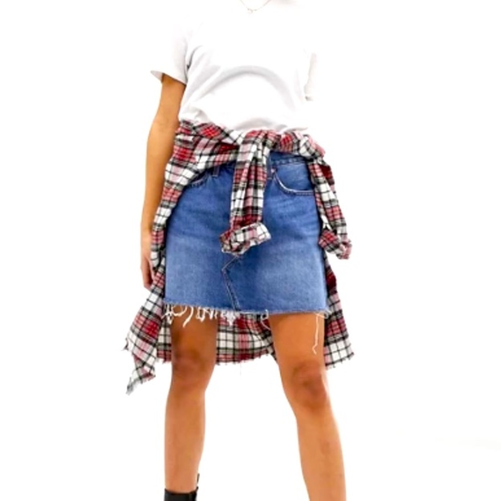 Levi’s Denim Mini Skirt with Raw Hem